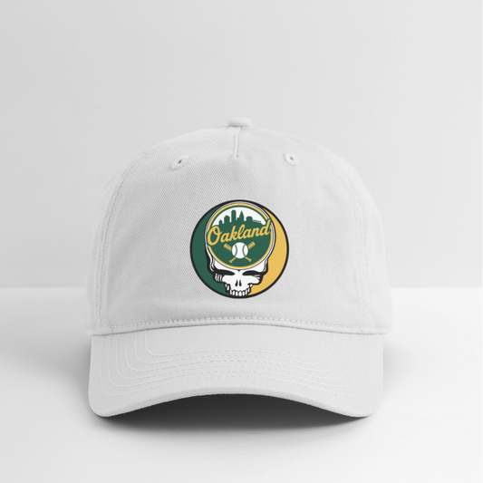 Ball Park Edition | Oakland A's Stealie Baseball Dad Hat - white