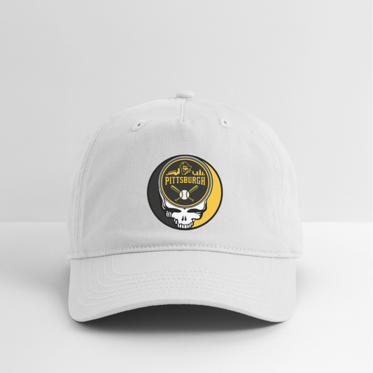 Ball Park Edition | Pittsburgh Pirates Stealie Baseball Dad Hat - white