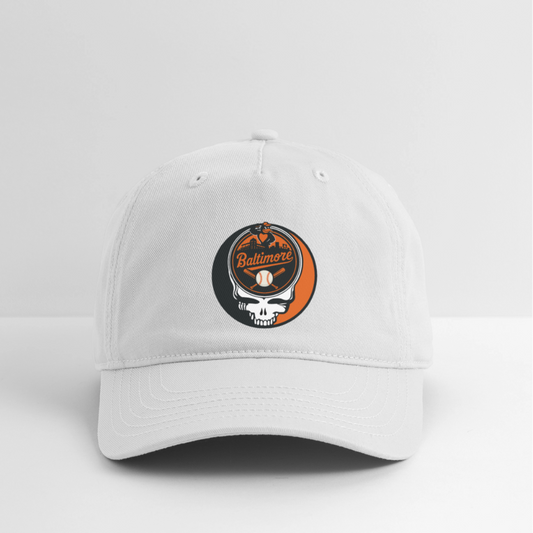 Ball Park Edition | Baltimore Orioles Stealie Baseball Dad Hat - white