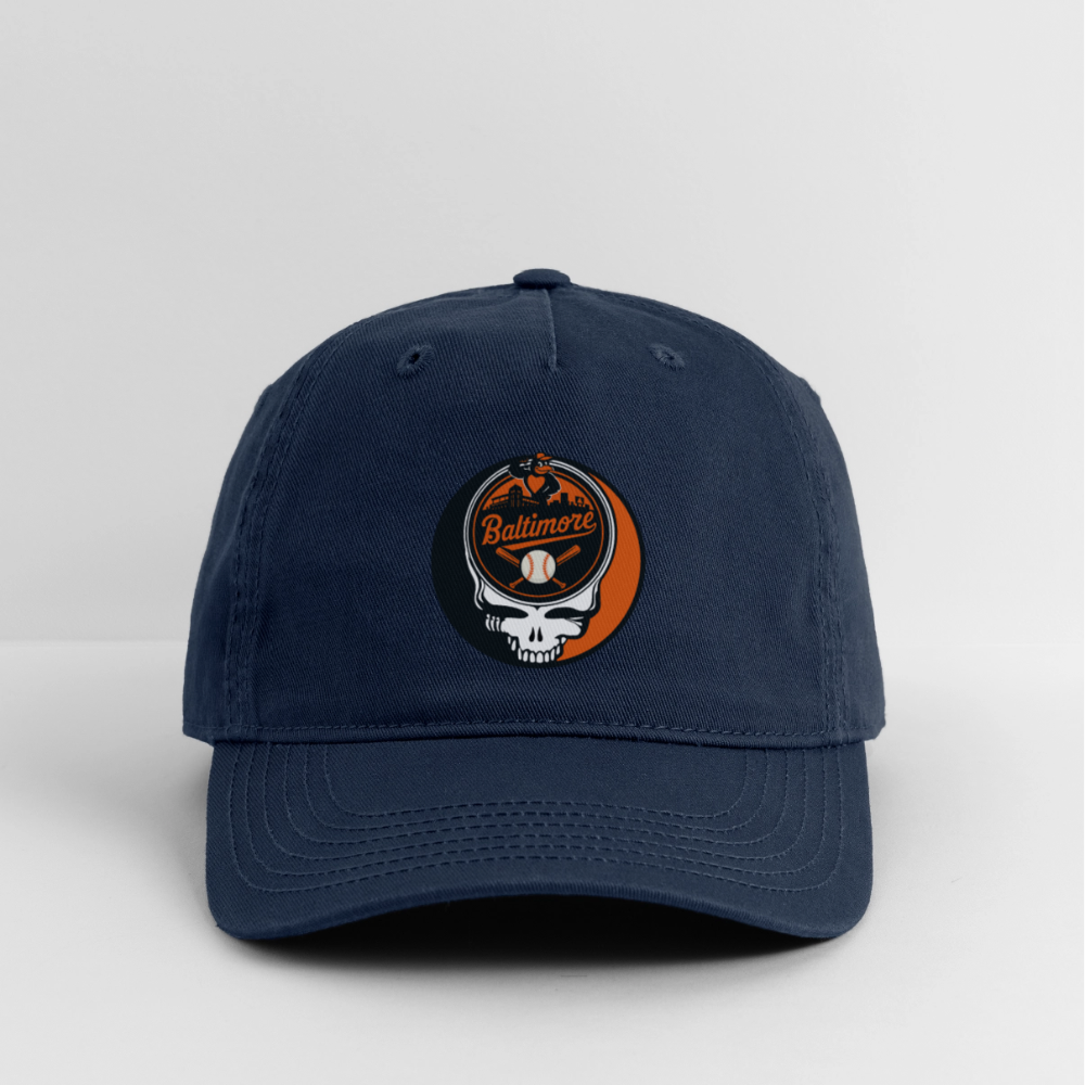 Ball Park Edition | Baltimore Orioles Stealie Baseball Dad Hat - navy