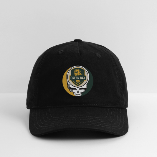 Gridiron Edition | Green Bay Packers Stealie Baseball Dad Hat - black