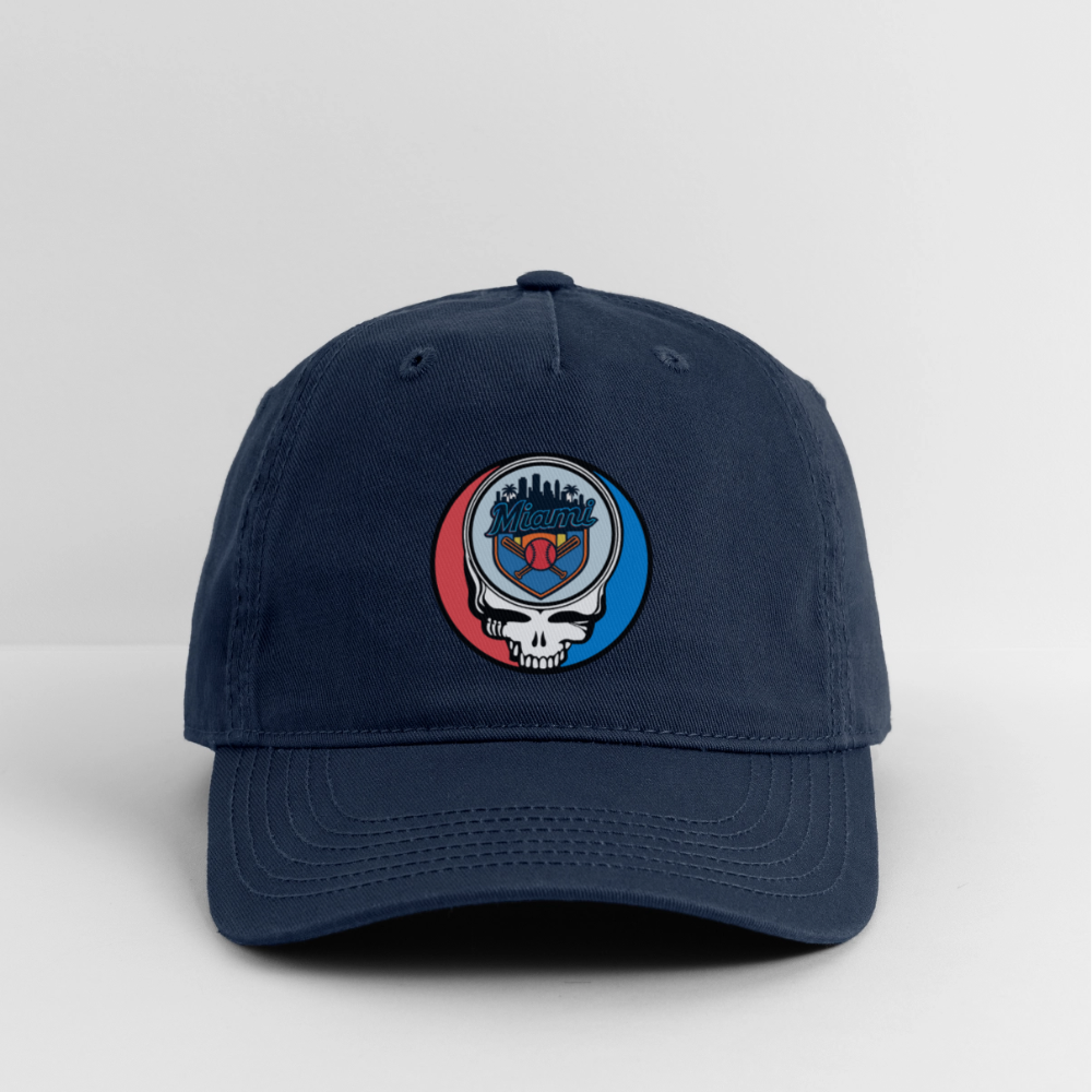 Ball Park Edition | Miami Marlins Stealie Baseball Dad Hat - navy
