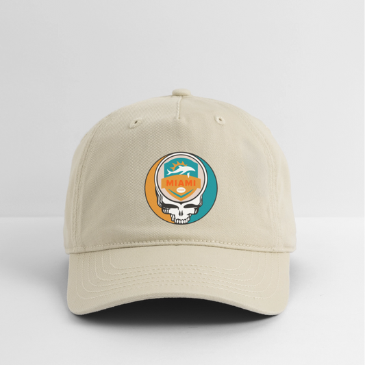Gridiron Edition | Miami Dolphins Stealie Baseball Dad Hat - khaki