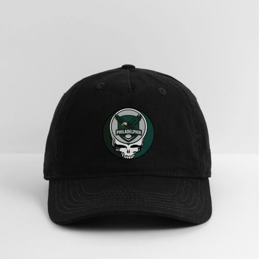 Gridiron Edition | Philadelphia Eagles Stealie Baseball Dad Hat - black