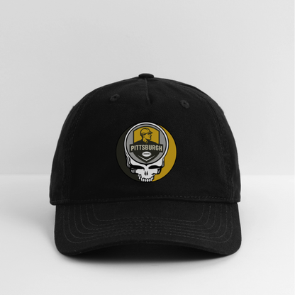 Gridiron Edition | Pittsburgh Steelers Stealie Baseball Dad Hat - black