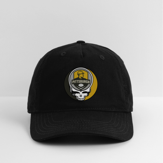 Gridiron Edition | Pittsburgh Steelers Stealie Baseball Dad Hat - black