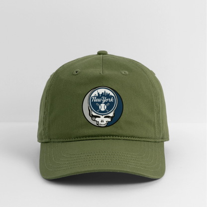 Ball Park Edition | New York Yankees Stealie Baseball Dad Hat - olive green