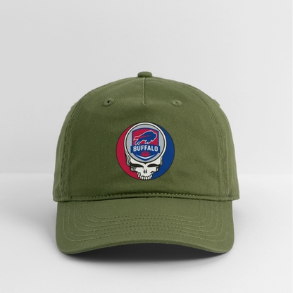 Gridiron Edition | Buffalo Bills Stealie Baseball Dad Hat - olive green