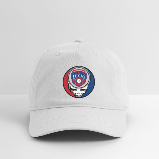 Ball Park Edition | Texas Rangers Stealie Baseball Dad Hat - white