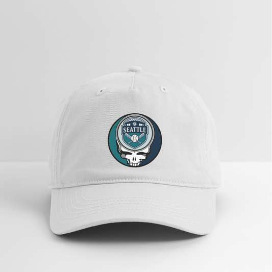 Ball Park Edition | Seattle Mariners Stealie Baseball Dad Hat - white