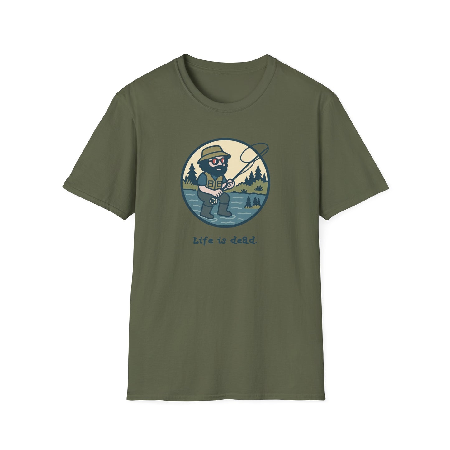 Fly Fishin' Jerry - Life is dead. Grateful Dead TShirt