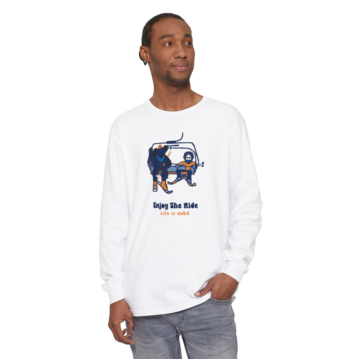 Enjoy The Ride Vineyard Collection Garment-dyed Long Sleeve T-Shirt