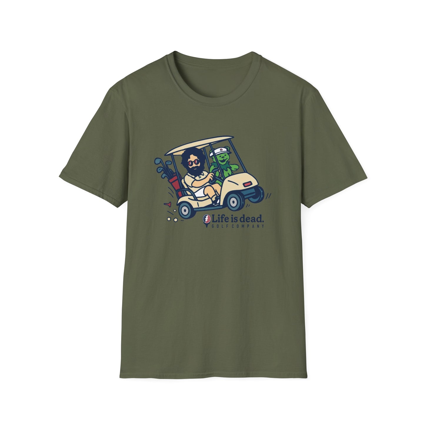 Joy Ridin' Jerry and The Bear Life is dead. Golf Company T-Shirt