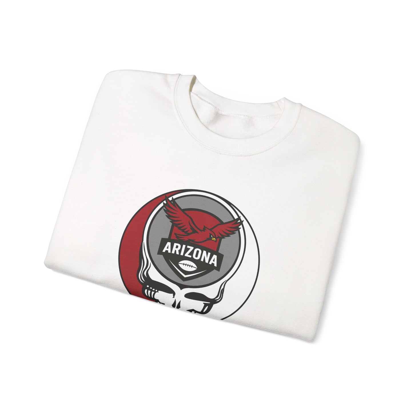Arizona Cardinals Grateful Dead Stealie Crewneck Sweatshirt