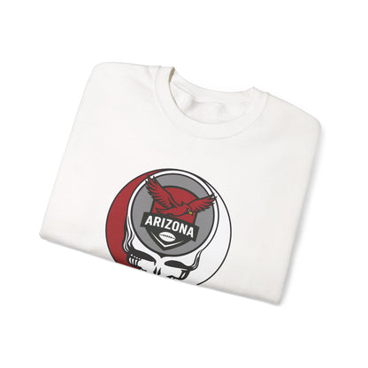 Arizona Cardinals Grateful Dead Stealie Crewneck Sweatshirt