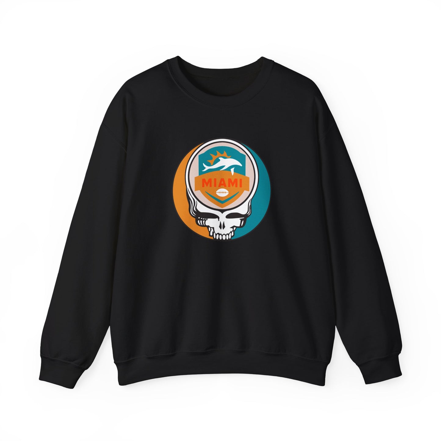 Miami Football Grateful Dead Stealie Crewneck Sweatshirt - NFL