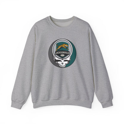 Jacksonville Football Grateful Dead Stealie Crewneck Sweatshirt - NFL