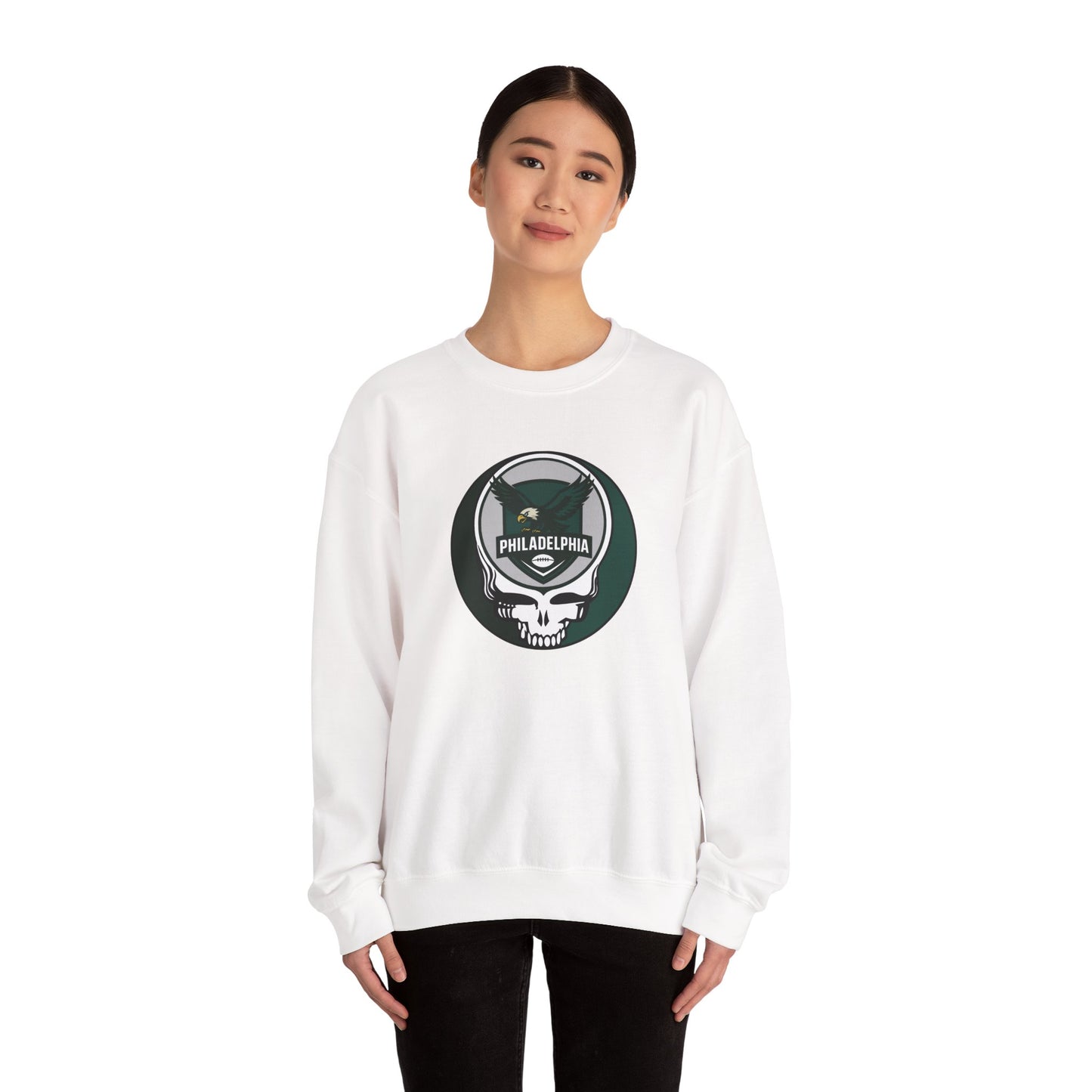 Philadelphia Football Grateful Dead Stealie Crewneck Sweatshirt - NFL