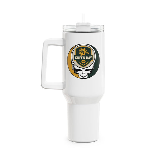 Green Bay Football Stealie "Fat Man" Tumbler,  Double Insulated 40oz Travel Mug
