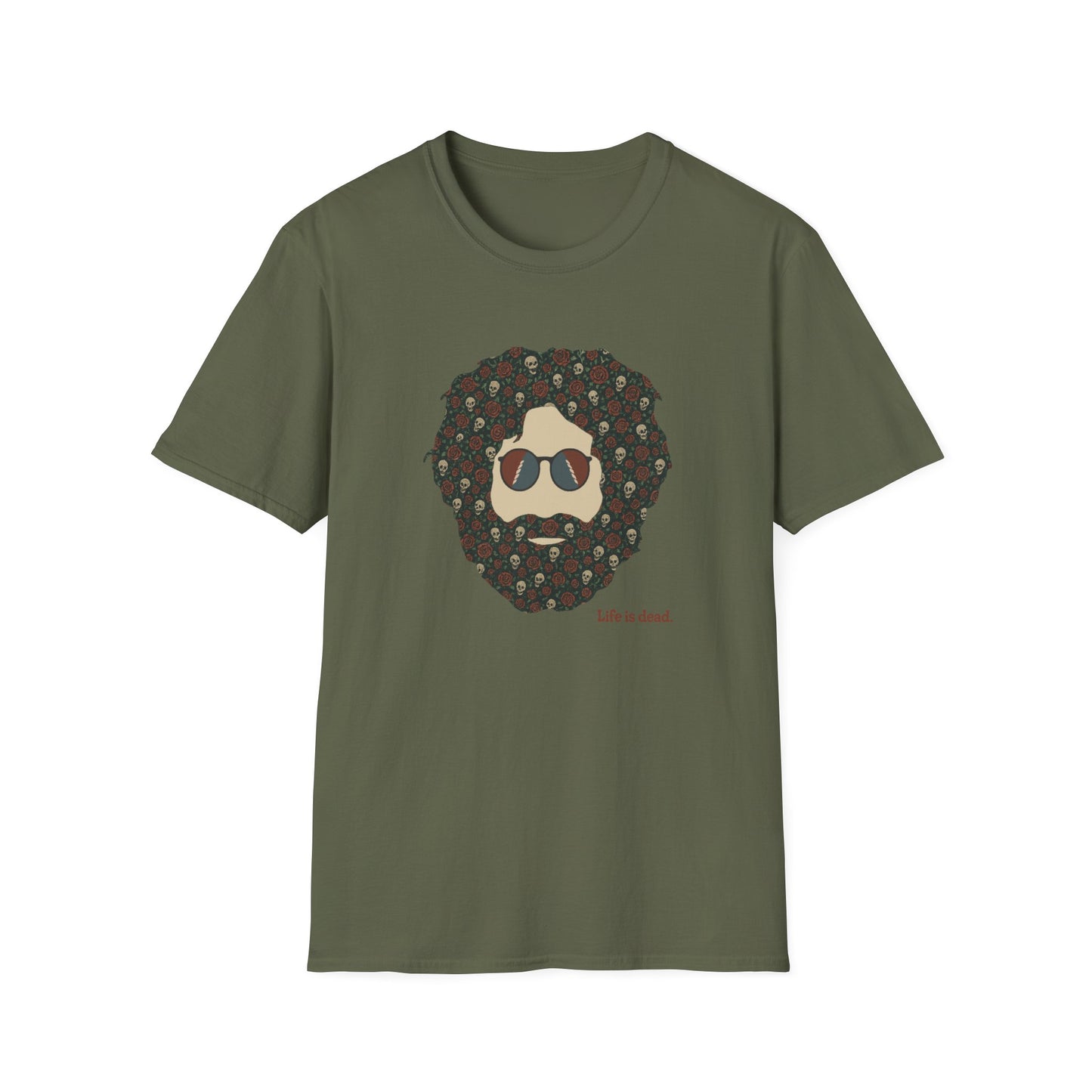 Skull & Roses Jerry Life is dead. T-Shirt