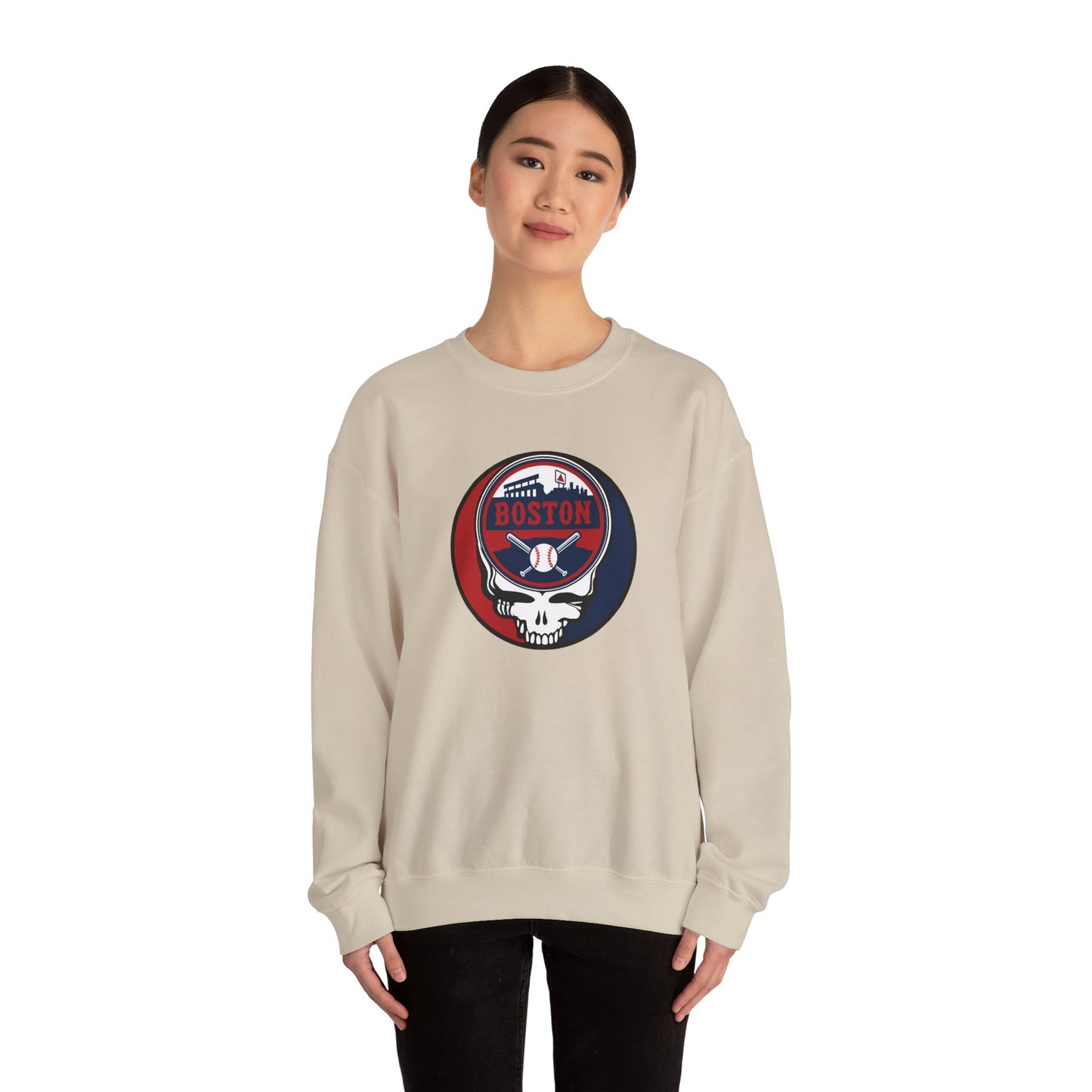 Boston Red Sox Stealie Grateful Dead Crewneck Sweatshirt - MLB