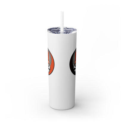 Cleveland Football Stealie Skinny Tumbler with Straw, 20oz - NFL