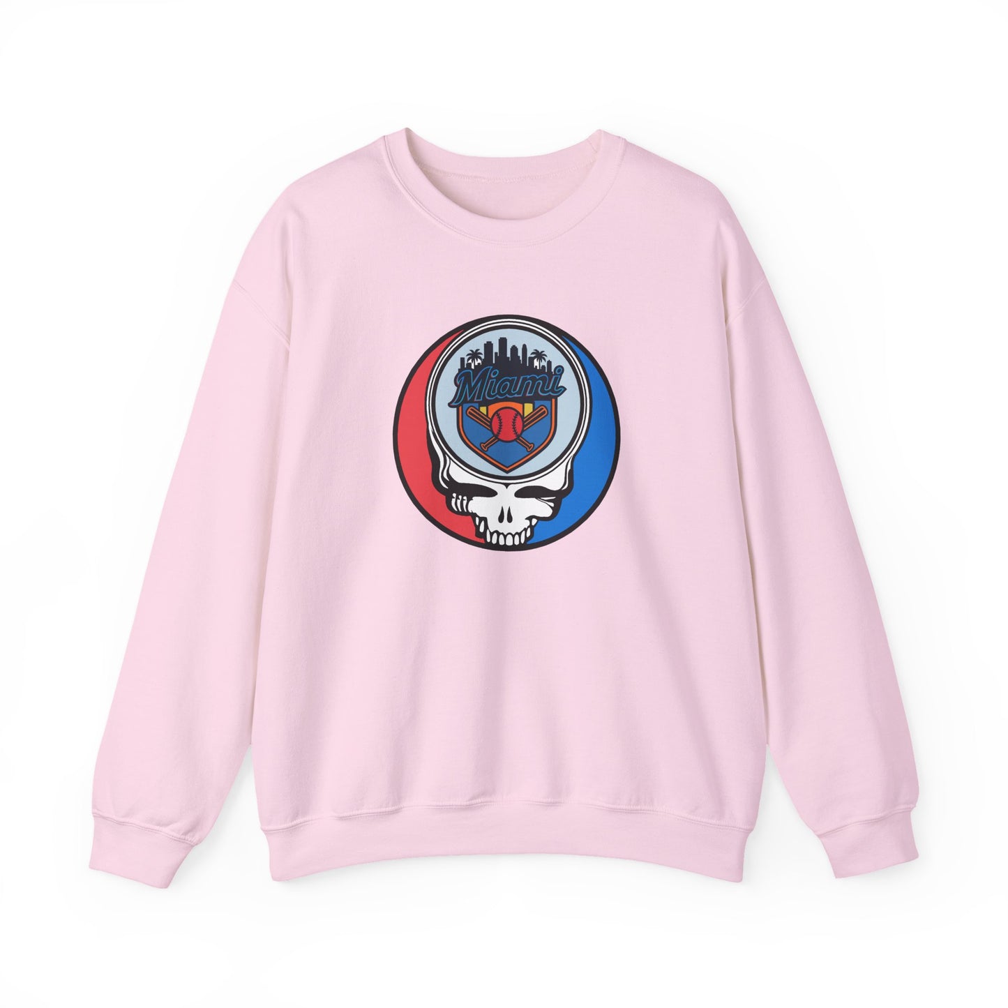 Miami Marlins Grateful Dead Stealie Crewneck Sweatshirt - MLB