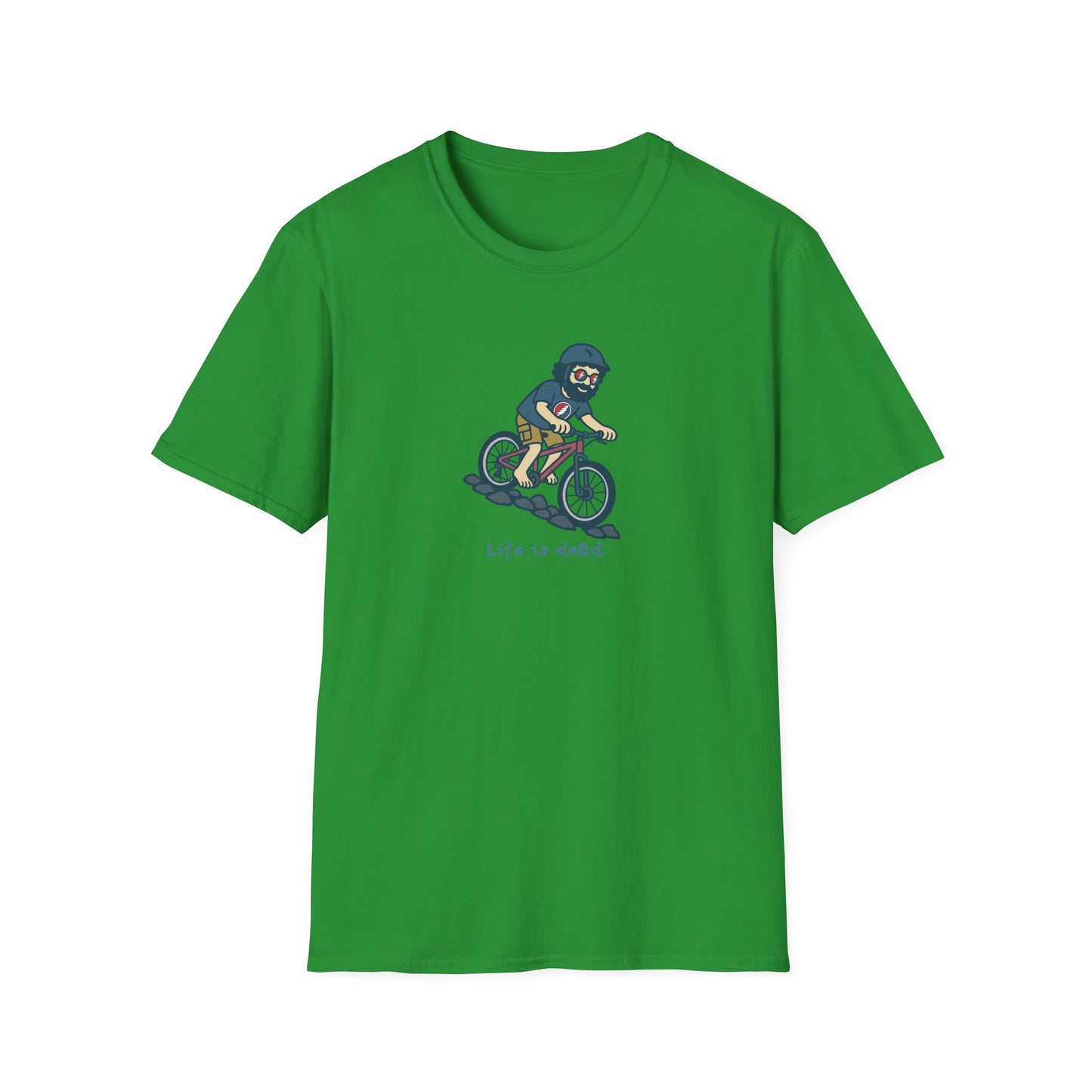 Mountain Bikin' Jerry - Life is dead. Grateful Dead TShirt