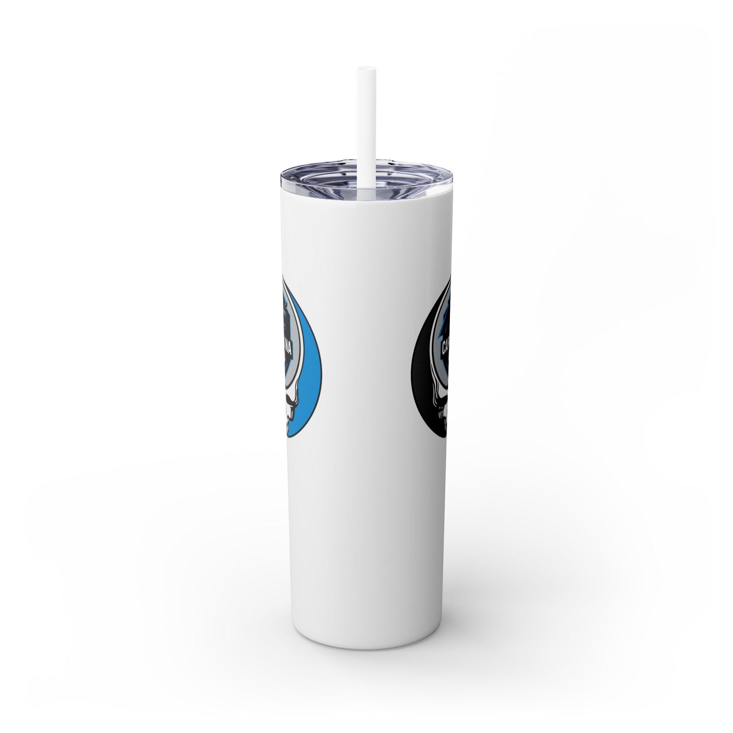 Carolina Football Stealie Skinny Tumbler with Straw, 20oz - NFL