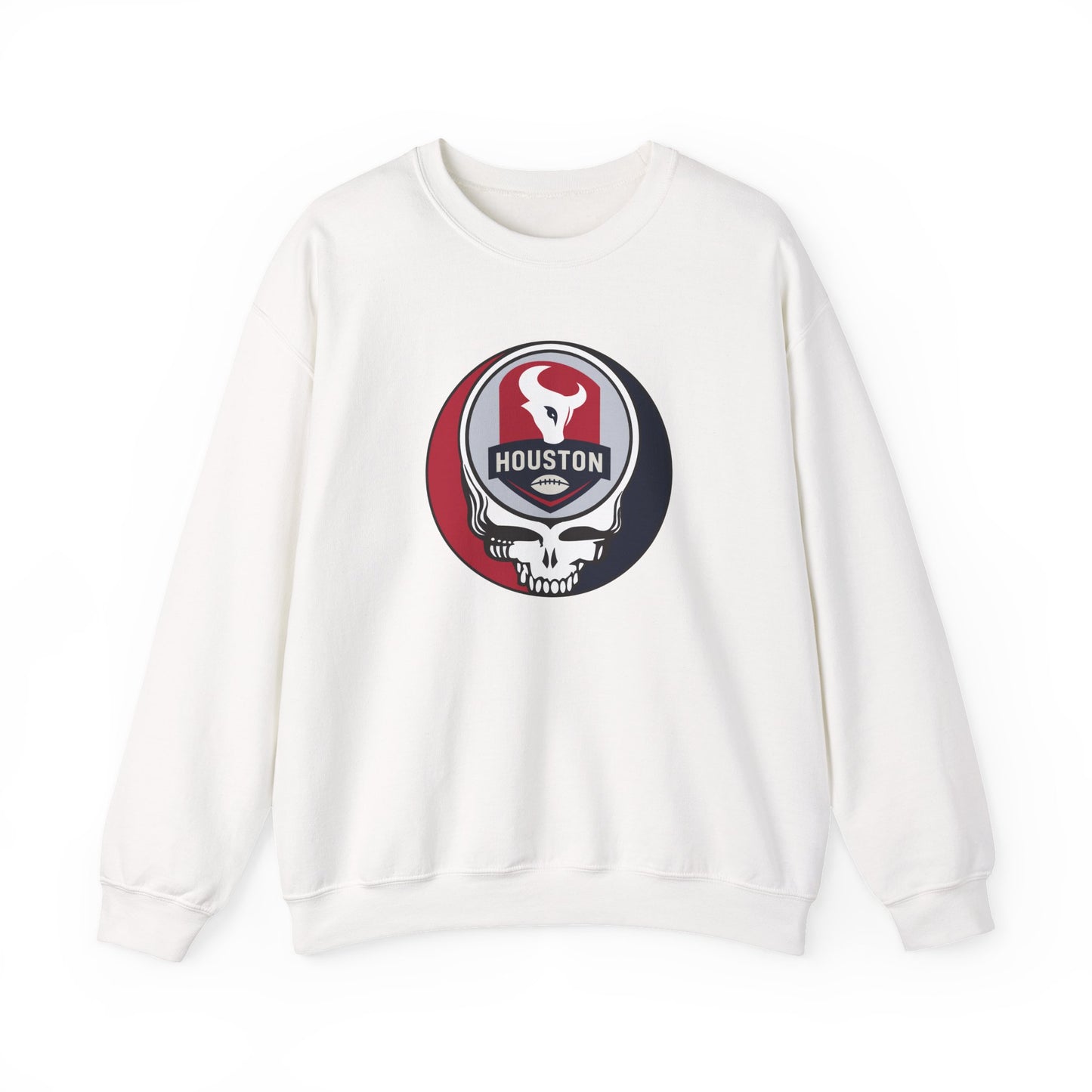 Houston Football Grateful Dead Stealie Crewneck Sweatshirt - NFL