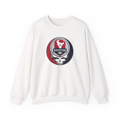 Houston Football Grateful Dead Stealie Crewneck Sweatshirt - NFL