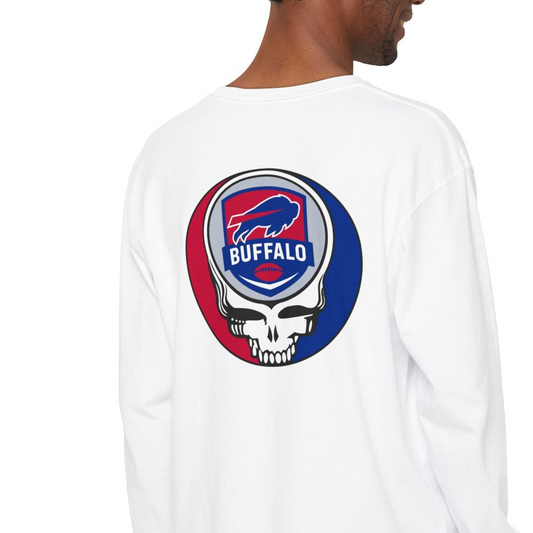 Life is dead. Grateful Grateful Gridiron Collection Buffalo Football Stealie Garment-Dyed Long Sleeve