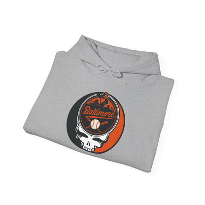 Baltimore Orioles Grateful Dead Unisex Heavy Blend Hoodie - Hooded Sweatshirt