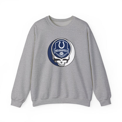Indianapolis Football Stealie Grateful Dead Crewneck Sweatshirt - NFL