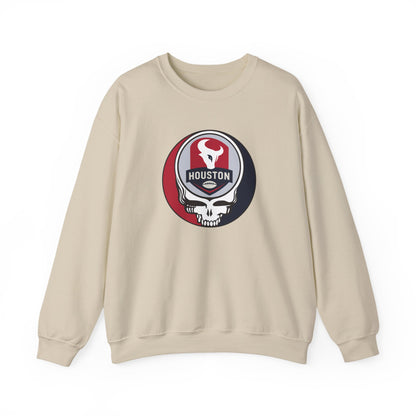 Houston Football Grateful Dead Stealie Crewneck Sweatshirt - NFL