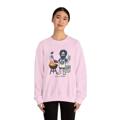 Grillin' Jerry | Life is dead. Crewneck Sweatshirt