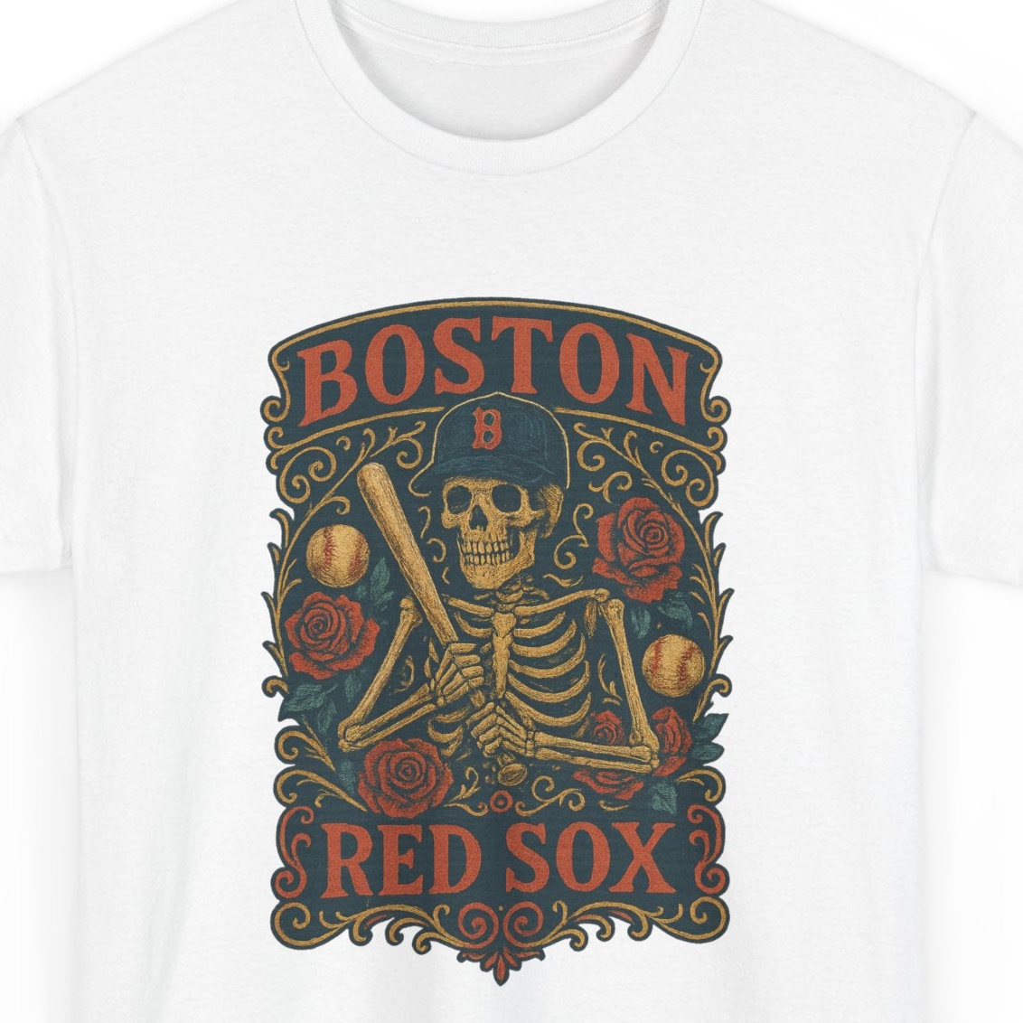 Boston Baseball Retro Poster Art T-shirt