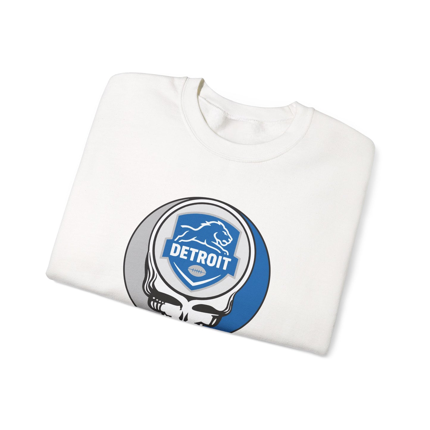 Detroit Football Grateful Dead Stealie Crewneck Sweatshirt