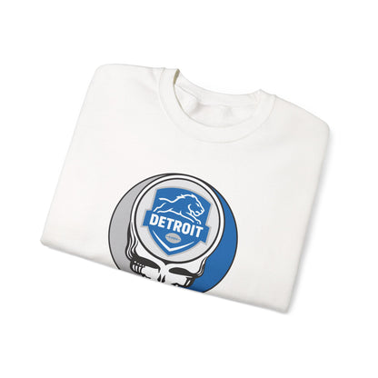 Detroit Football Grateful Dead Stealie Crewneck Sweatshirt