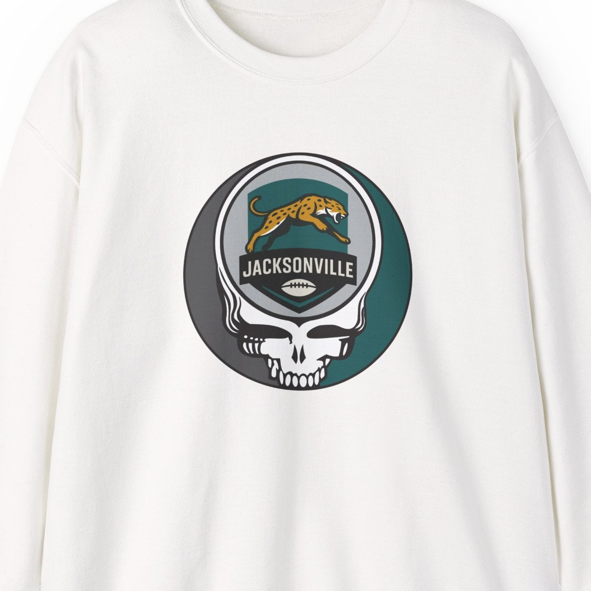 Jacksonville Football Grateful Dead Stealie Crewneck Sweatshirt - NFL