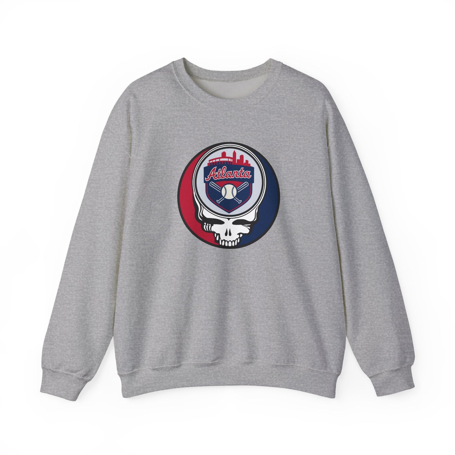 Atlanta Braves Stealie Grateful Dead Crewneck Sweatshirt - MLB