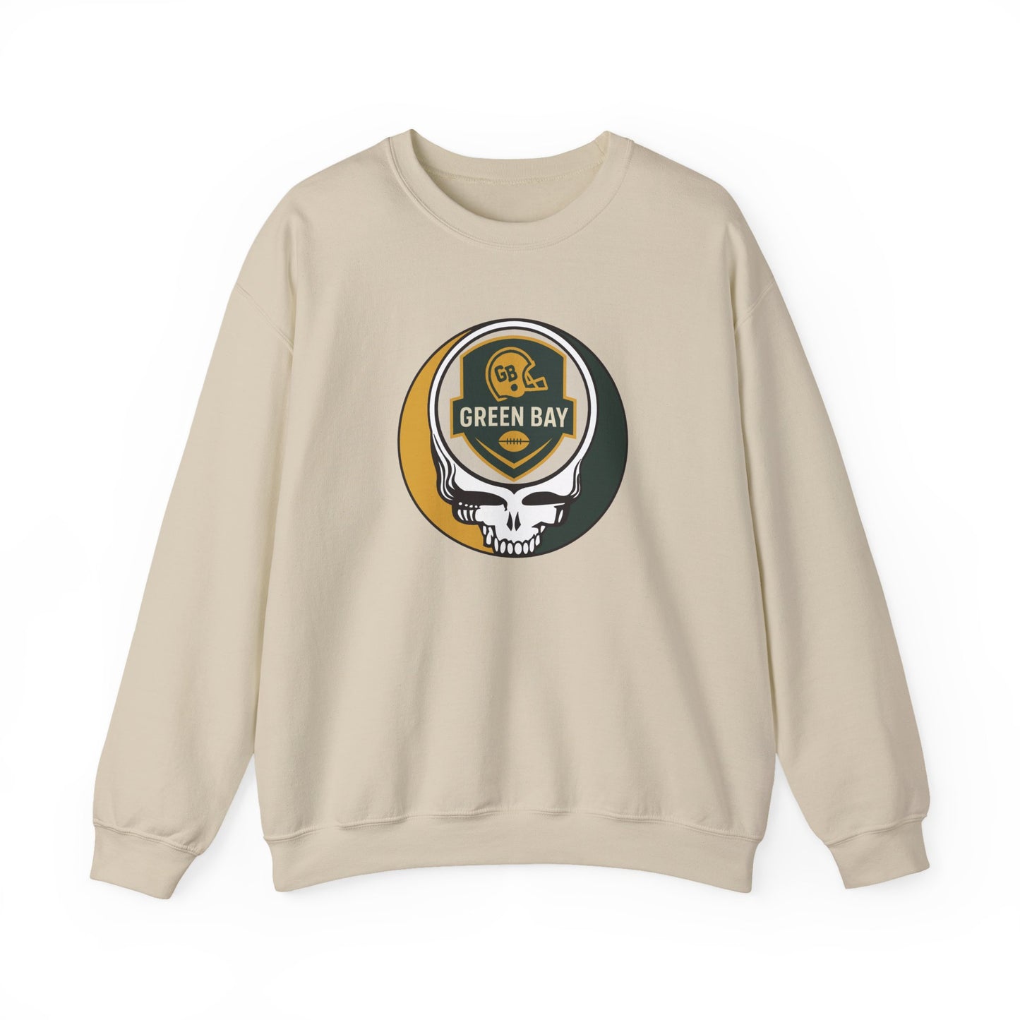 Green Bay Football Grateful Dead Stealie Crewneck Sweatshirt