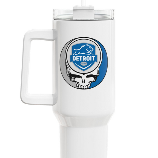 Detroit Football Stealie "Fat Man" Tumbler,  Double Insulated 40oz Travel Mug