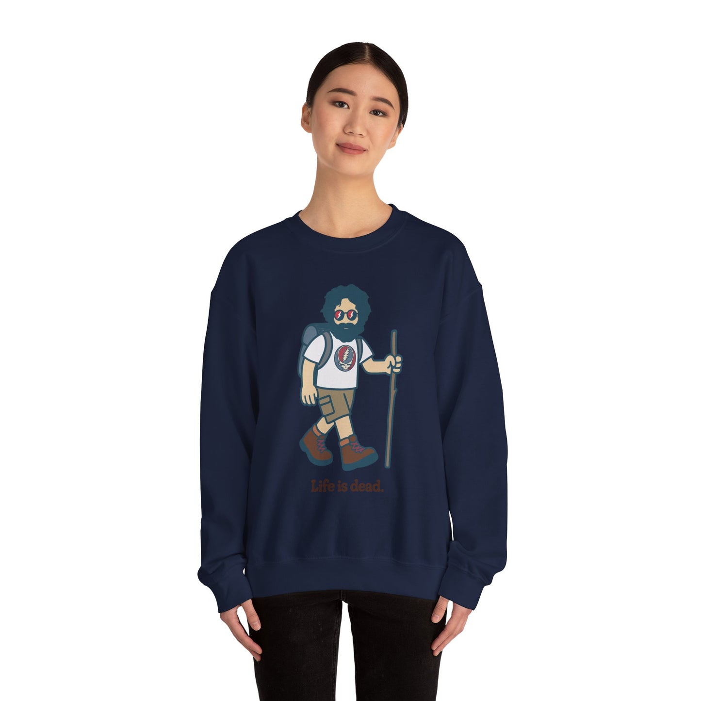 Hikin' Jerry | Life is dead. Crewneck Sweatshirt
