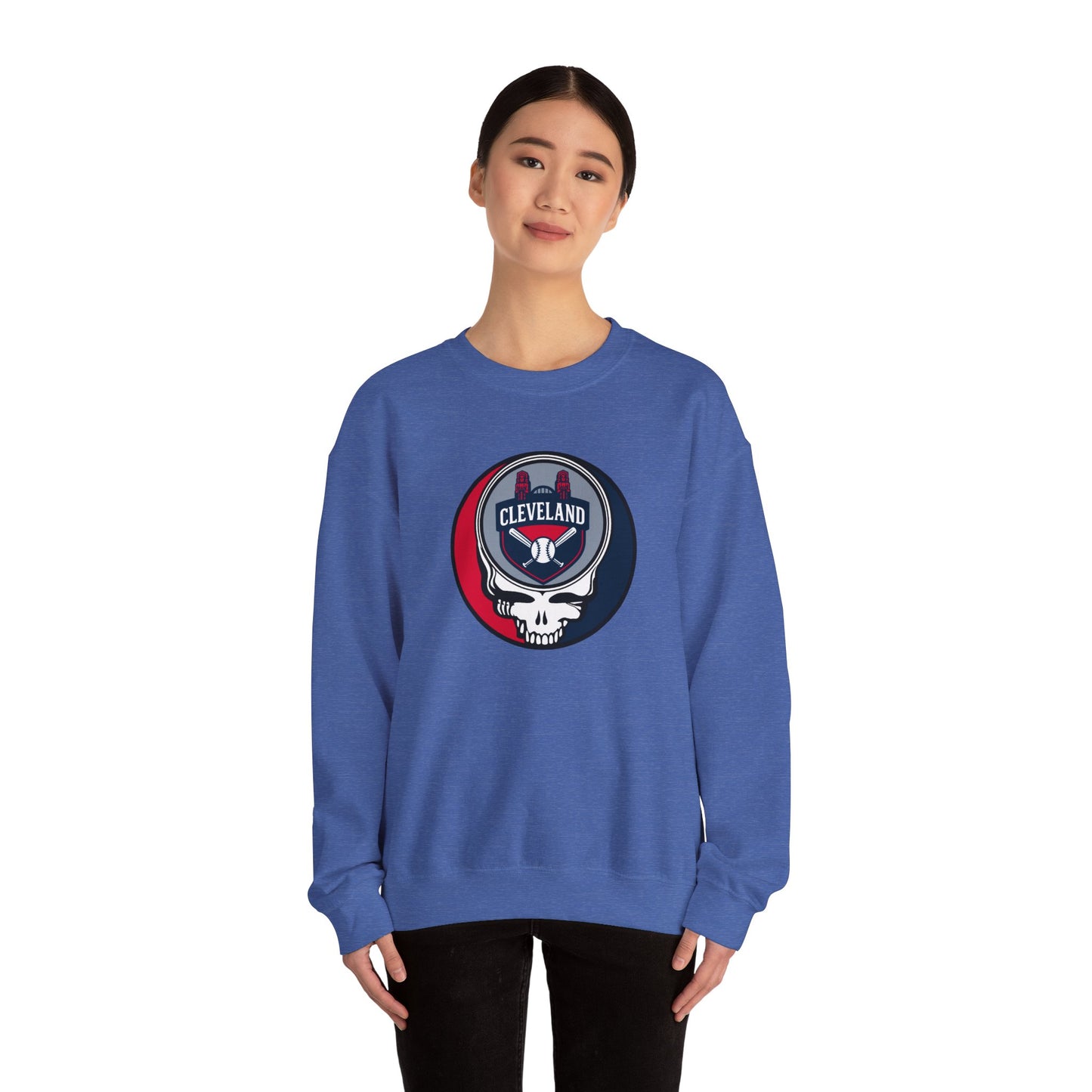 Cleveland Guardians Grateful Dead Stealie Crewneck Sweatshirt - MLB