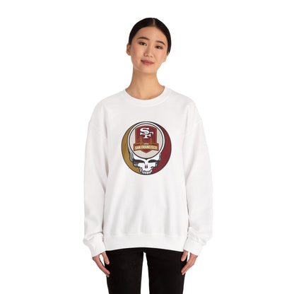 San Franisco Football Grateful Dead Stealie Crewneck Sweatshirt