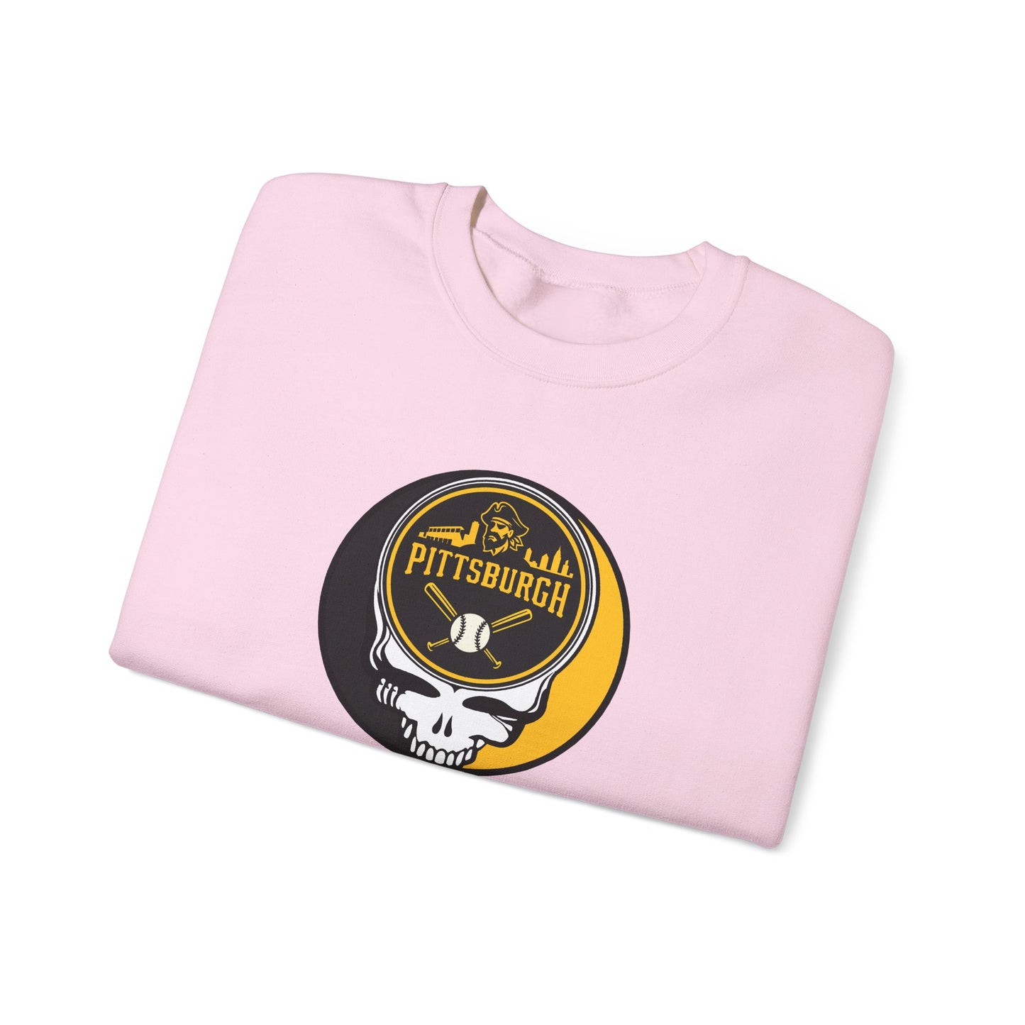 Pittsburgh Pirates Grateful Dead Stealie Crewneck Sweatshirt - MLB