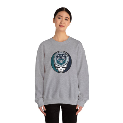 Seattle Mariners Grateful Dead Stealie Crewneck Sweatshirt - MLB
