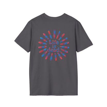 Tie Dye Sunburst and Jerry Life is dead. Grateful Dead T-Shirt