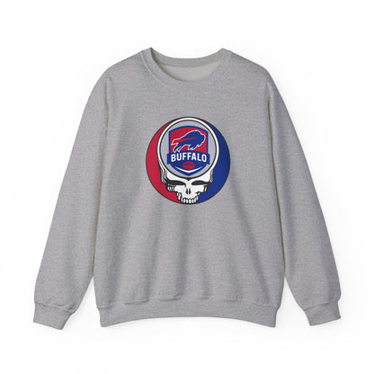 Buffalo Football Grateful Dead Stealie Crewneck Sweatshirt - NFL